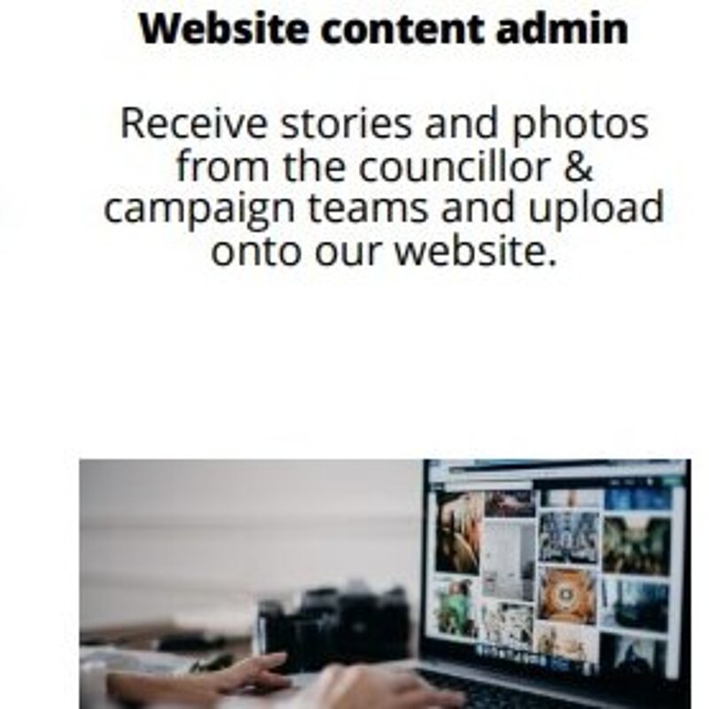 Website content admin